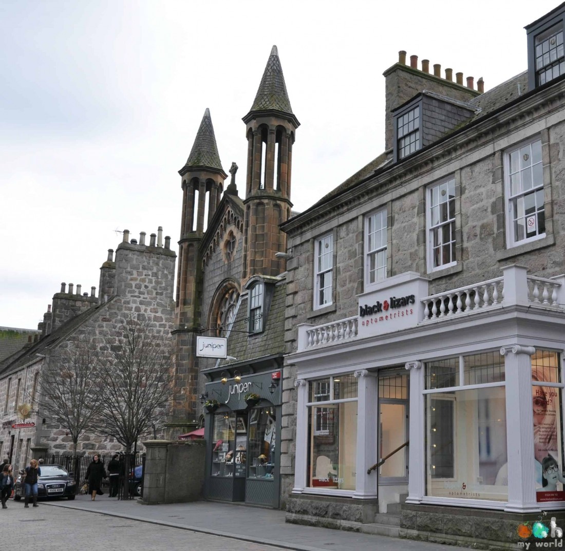 Centre Ville d'Aberdeen en Ecosse