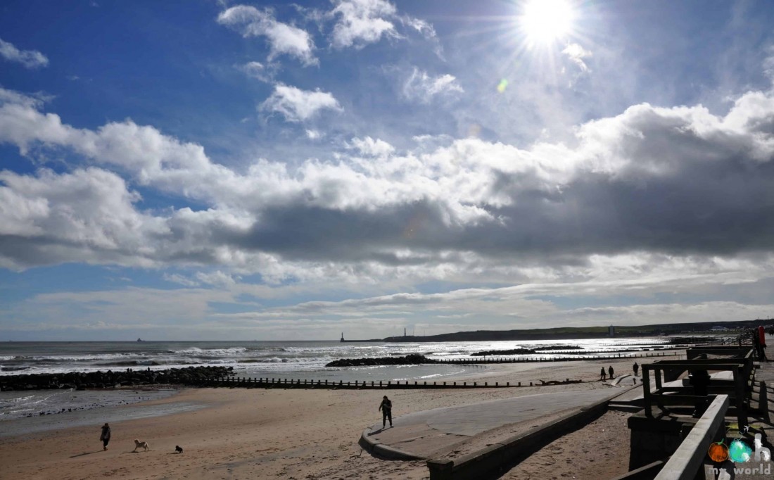 Promenade sur la plage d'Aberdeen