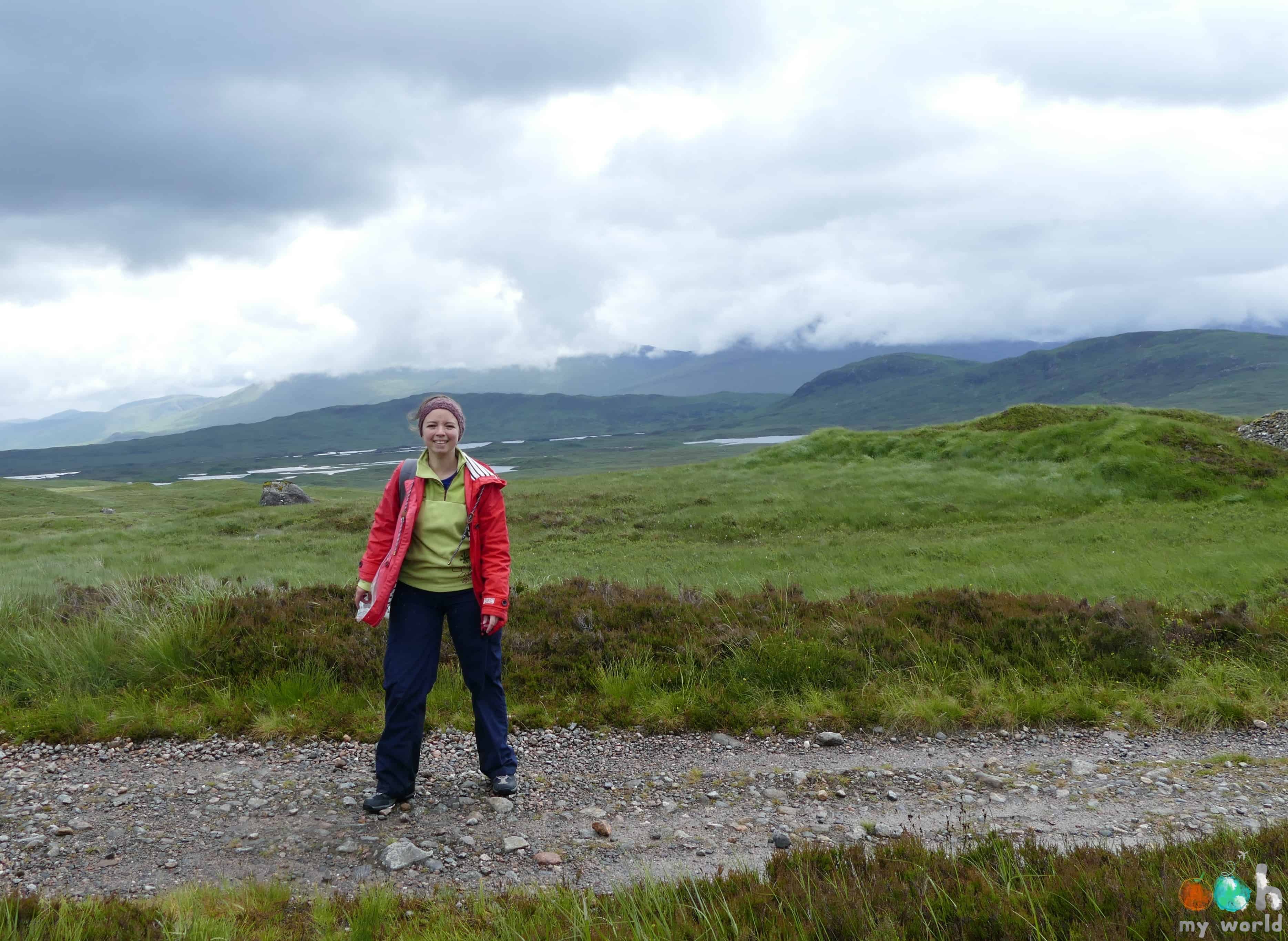 Sophie sur la West Highland Way